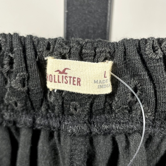 NEW Hollister Skirt Womens Large Black Floral Eyelet casual preppy - Picture 4 of 12